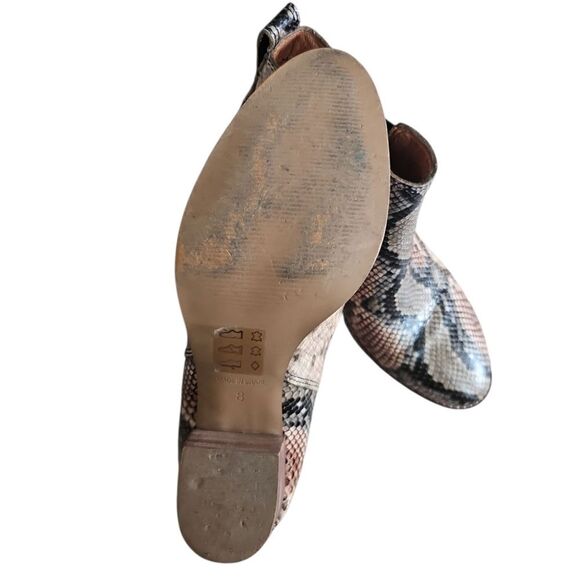Madewell The Regan Boot in Snake Embossed Leather Size 8 - Picture 6 of 8
